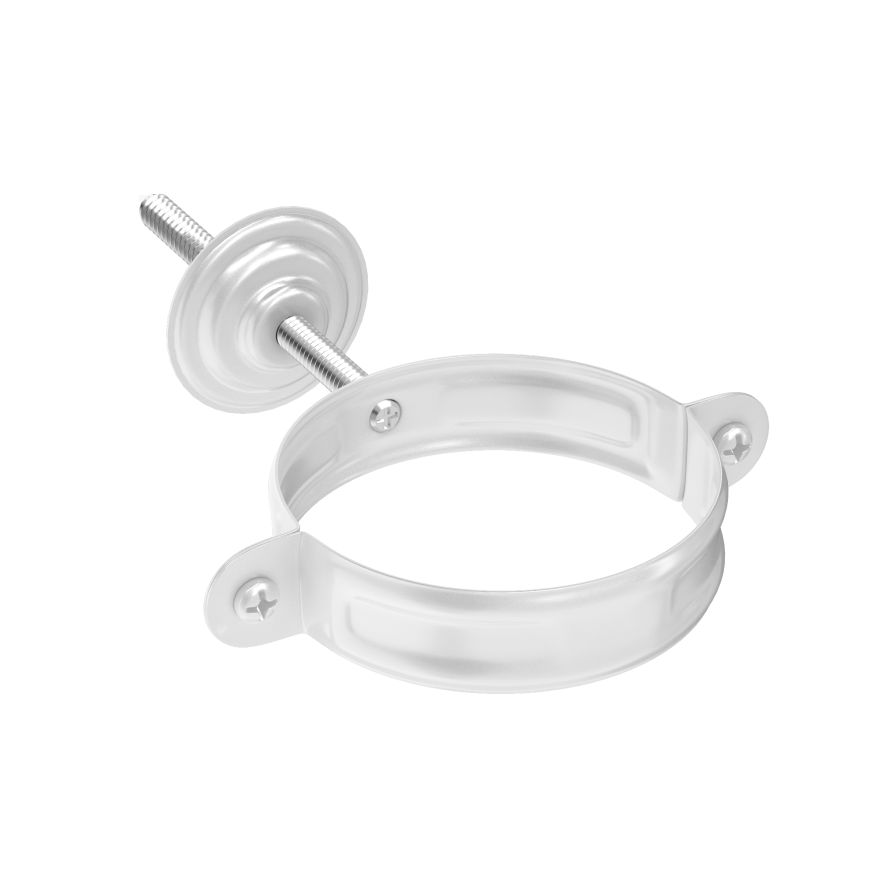 Хомут с комплектом крепления Aquasystem, RAL 9003 Белый 150/100 купить в Омске