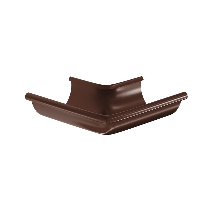 Угол желоба наружный Aquasystem, PU MATT, RAL 8017 Коричневый 150/100 купить в Омске