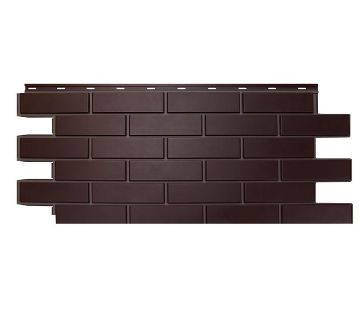 Фасадная панель Nordside, Гладкий кирпич, Темный шоколад купить в Омске