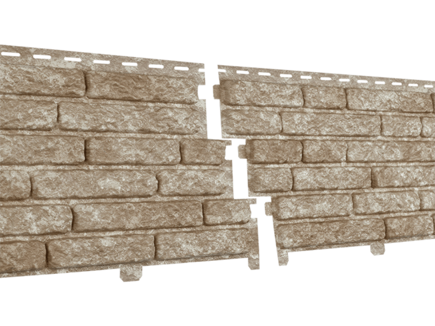 Фасадные панели Ю-Пласт Стоун Хаус Кварцит, Светло-бежевый купить в Омске