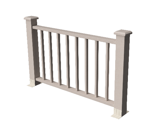 Декоративное ограждение ДПК GRINDERDECO Альма 1500 с скрытым крепежом, выбеленый дуб. купить в Омске
