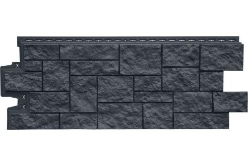 Фасадная панель Grand Line, Дикий камень Classic, Графит купить в Омске
