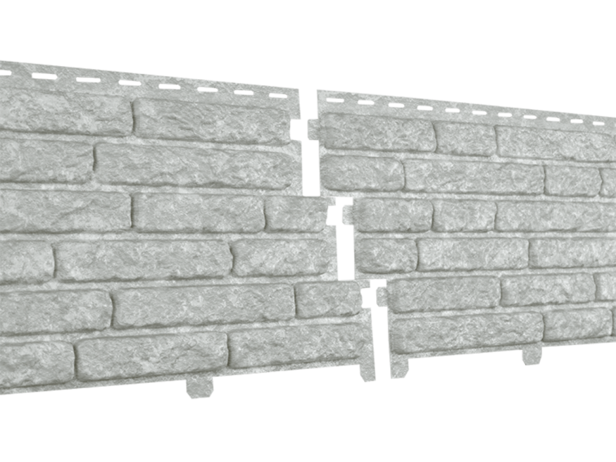 Фасадные панели Ю-Пласт Стоун Хаус Кварцит, Светло-серый купить в Омске