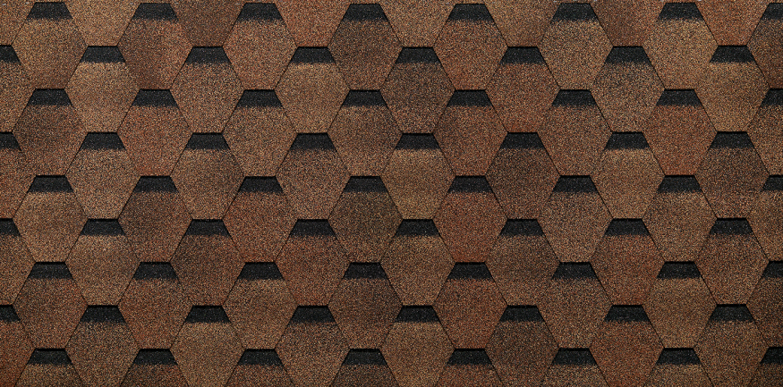 Гибкая черепица Docke EURASIA, Шестигранник, Светло-коричневый купить в Омске