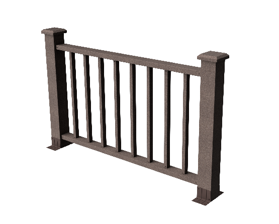 Декоративное ограждение ДПК GRINDERDECO Альма 1500 с скрытым крепежом, цвет венге купить в Омске