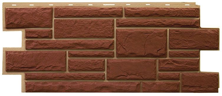 Фасадная панель Т-Сайдинг, Дикий Камень Коричневый  купить в Омске