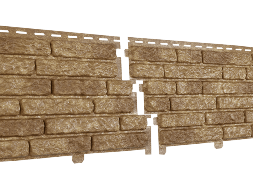 Фасадные панели Ю-Пласт, Стоун Хаус Кварцит, Темно-Бежевый купить в Омске