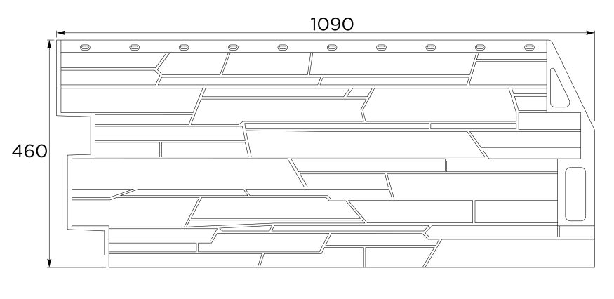 Фасадная панель FineBer Скала, Мелованный белый купить в Омске