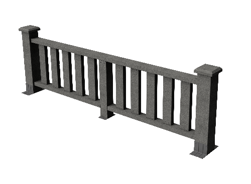 Декоративное ограждение ДПК GRINDERDECO Эрес цвет серый базальт купить в Омске