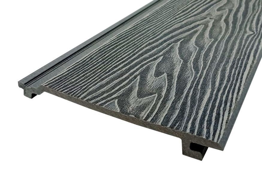 Сайдинг из ДПК Darvolex 3D тиснение Серый  купить в Омске