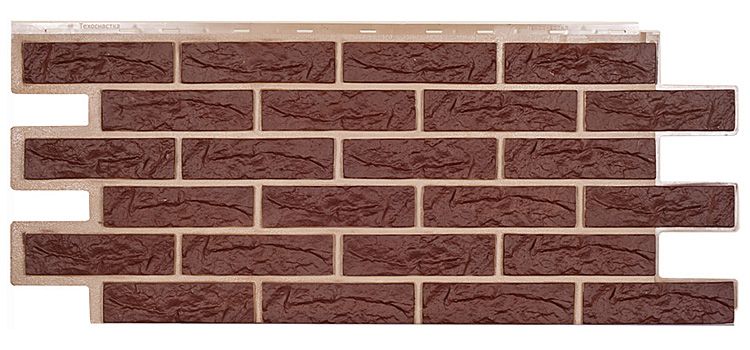 Фасадная панель Т-Сайдинг, Кирпич Лондон Брик Коричневый купить в Омске