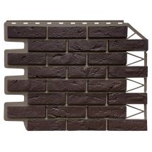 Фасадная панель FineBer, Баварский кирпич, Тёмно-коричневый