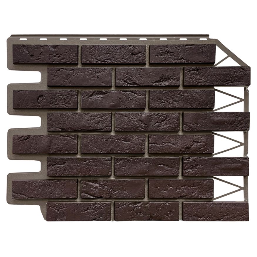 Фасадная панель FineBer, Баварский кирпич, Тёмно-коричневый купить в Омске