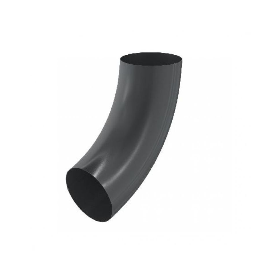 Колено трубы Aquasystem, RAL 7024, темно-серый, 125/90 купить в Омске