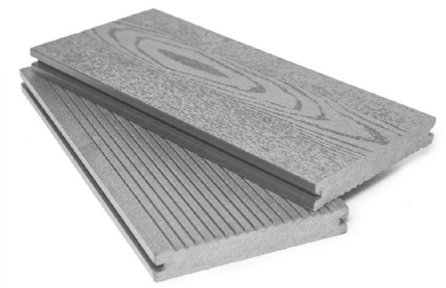 Террасная доска ДПК МАССИВ AYTECHPLAS серого цвета купить в Омске