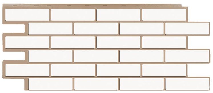 Фасадная панель T-Сайдинг, Кирпич Модерн Белый  купить в Омске