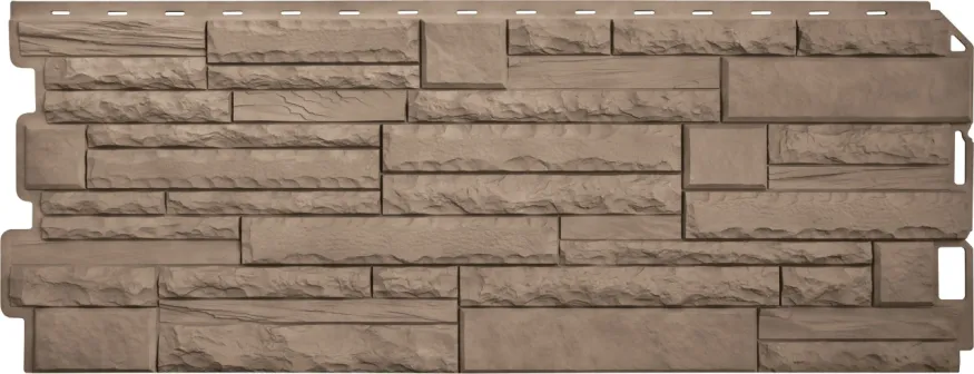 Фасадная панель Альта-Профиль, Скалистый камень ЭКО Бежевый купить в Омске