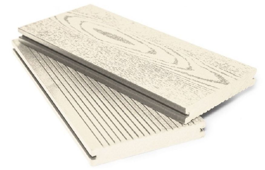 Террасная доска ДПК МАССИВ АЙ-ТЕХПЛАС цвет слоновая кость купить в Омске