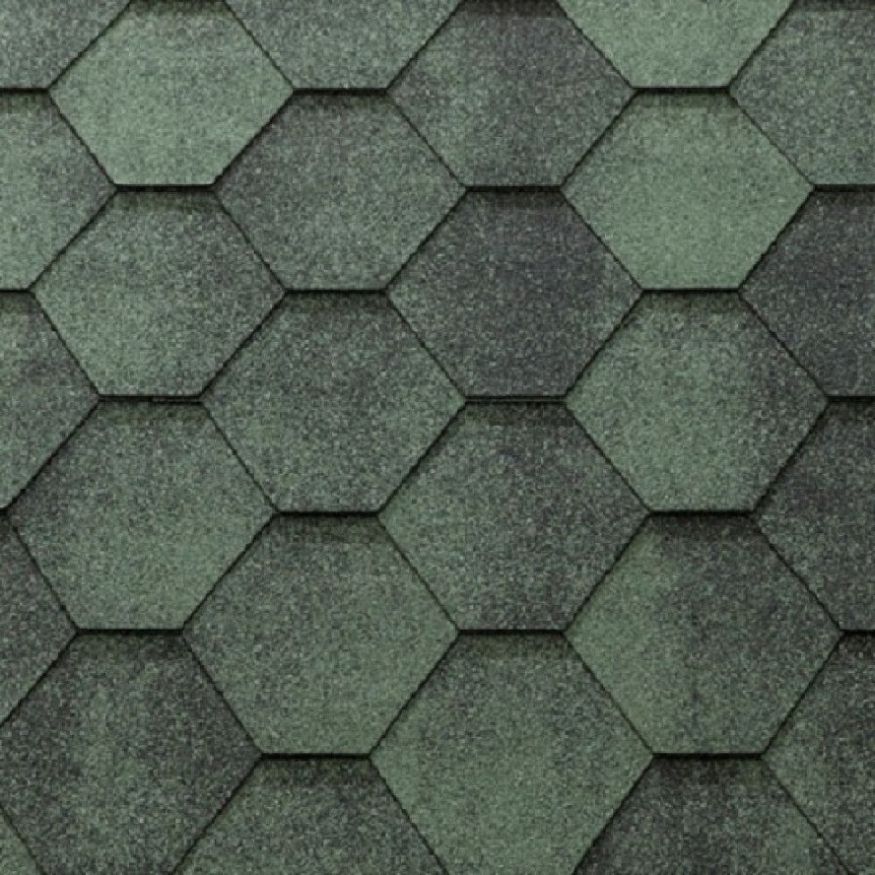 Гибкая черепица KATEPAL JAZZY в зеленом цвете купить в Омске