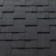 Гибкая черепица KATEPAL ROCKY черного цвета.