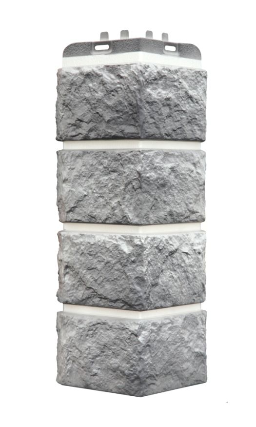 Угол наружный Grand Line, Колотый Камень Design Plus, Гранит (белый шов) купить в Омске