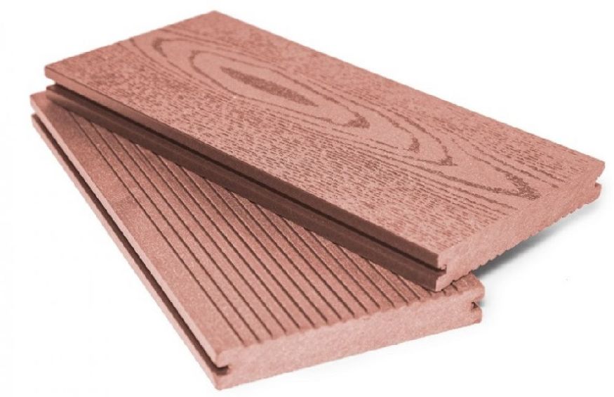 Террасная доска ДПК МАССИВ АЙ-ТЕХПЛАС терракотового цвета купить в Омске