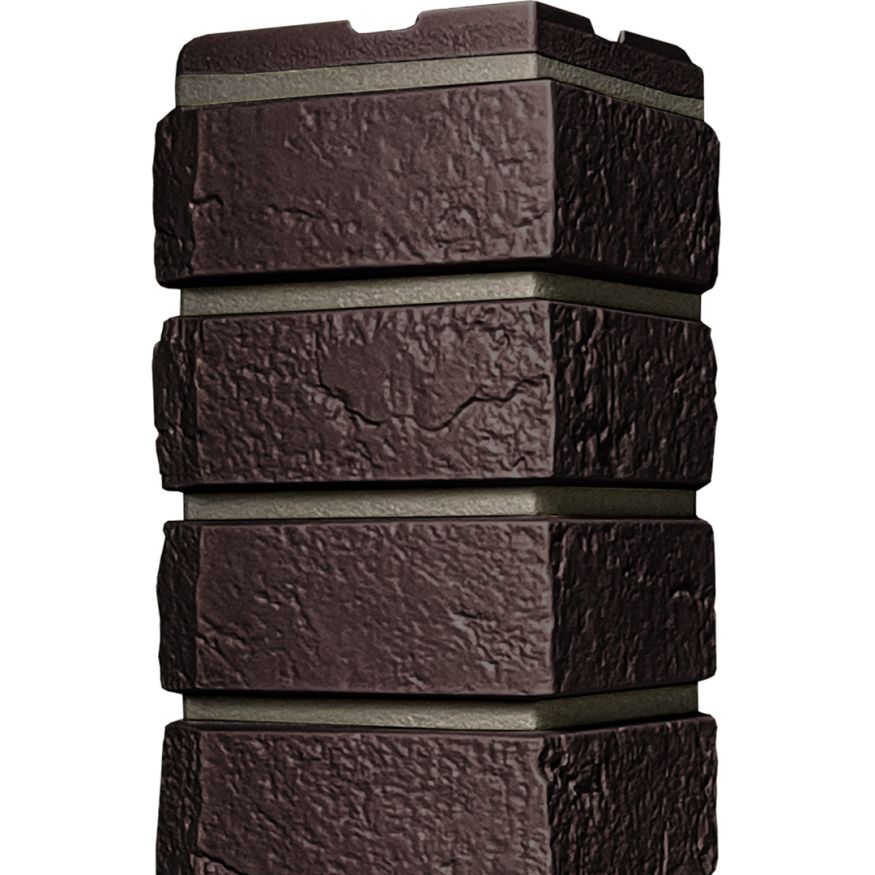 Наружный угол FineBer, Баварский кирпич, Тёмный коричневый купить в Омске