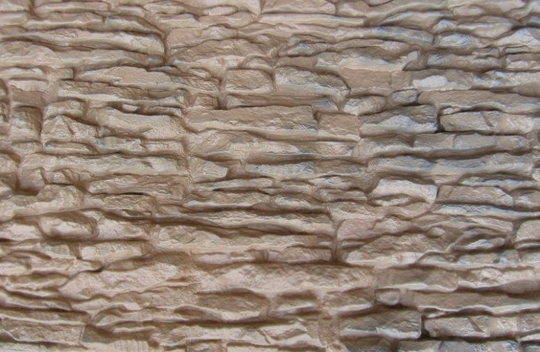 Фасадная панель Аэлит Пласт крупная Бежевого цвета купить в Омске