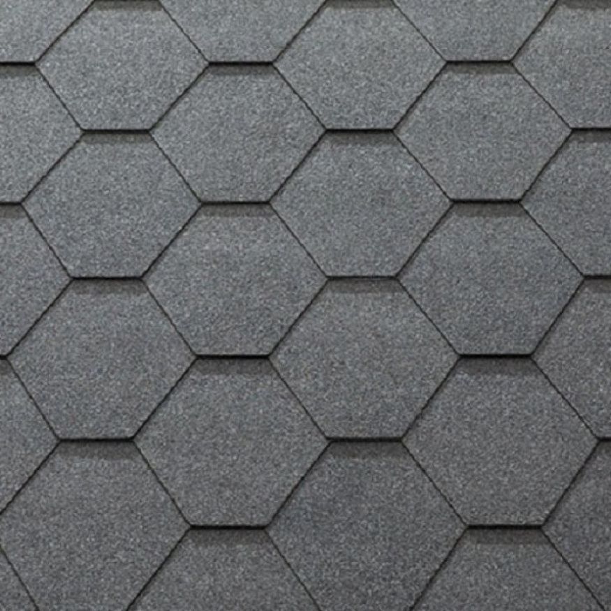 Гибкая черепица KATEPAL KL серии, серый цвет купить в Омске