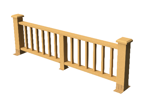 Декоративное ограждение из ДПК GRINDERDECO Троя в цвете песчаник купить в Омске