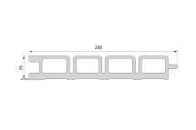 Реечная фасадная панель Ecodecking Скай Коэкструзия Бук