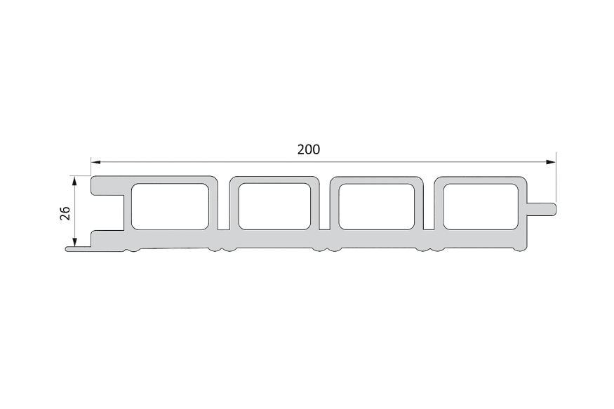 Реечная фасадная панель Ecodecking Скай Коэкструзия Бук купить в Омске