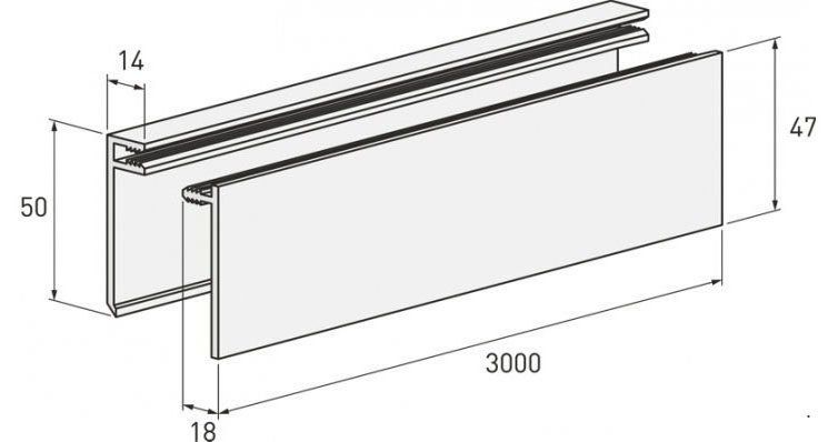 Финишная планка светлого оттенка купить в Омске