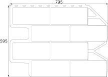 Фасадная панель FineBer Блок, Светло-коричневый