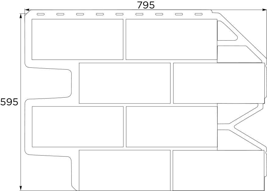 Фасадная панель FineBer Блок, Светло-коричневый купить в Омске