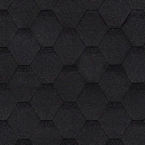 Гибкая кровля Shinglas, Оптима, Черный купить в Омске