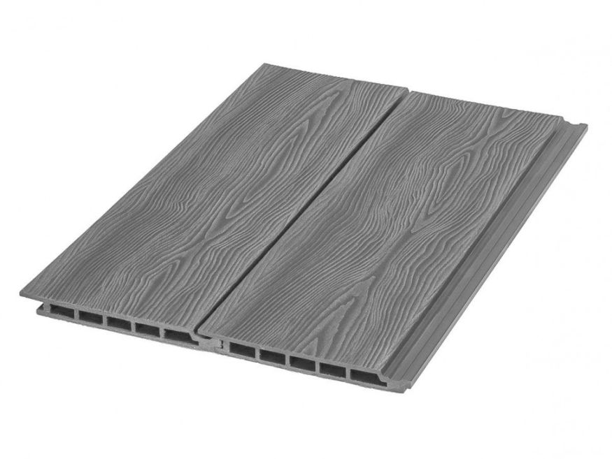 Фасадная доска ДПК Nature 3D Серый купить в Омске