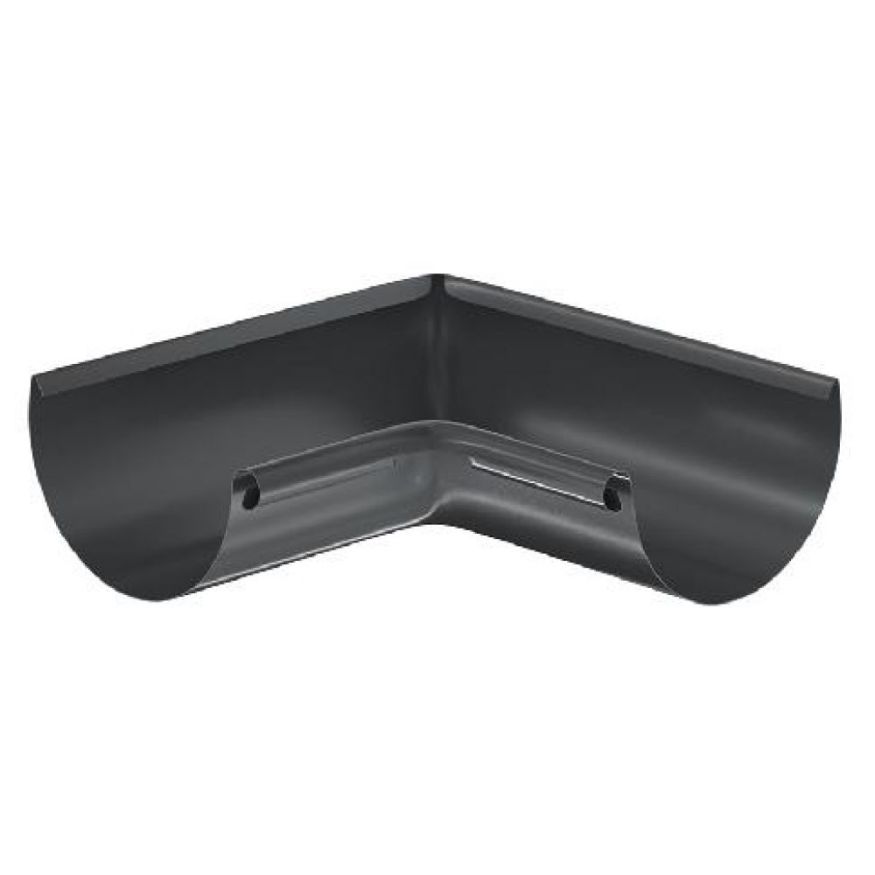 Внутренний угол желоба 90° Aquasystem, RAL 7024 Тёмно-серый 125/90 купить в Омске