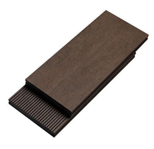 Террасная доска Bruggan Multicolor из ДПК, полнотелая, 140 мм, цвет венге. купить в Омске