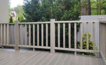 Ограждение из ДПК Outdoor Классик 3D STORM в сером миксе