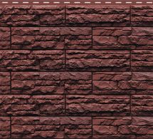 Фасадные панели Доломит, Скалистый риф премиум, Цвет Каштан