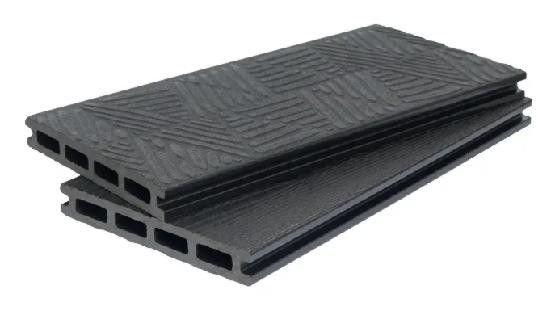 Террасная доска ДПК POLIVAN GROUP 3D+3D NEW пустотелая двухсторонняя DENPASAR Черного цвета. купить в Омске