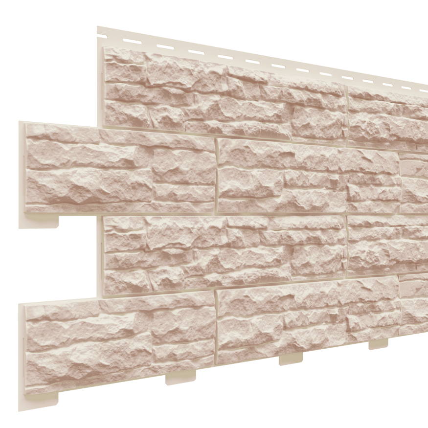 Фасадная панель Доломит, Скалистый риф Люкс, Жемчуг купить в Омске