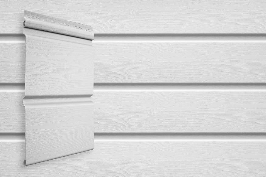 Виниловый сайдинг Grand Line Double-брус, цвет Белый купить в Омске