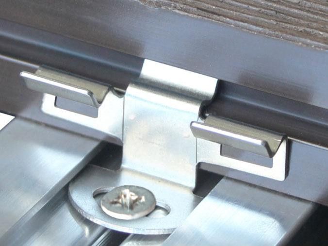 Промежуточный кляймер KRONEX № 7 для алюминиевых лаг (упаковка 100 шт.) купить в Омске