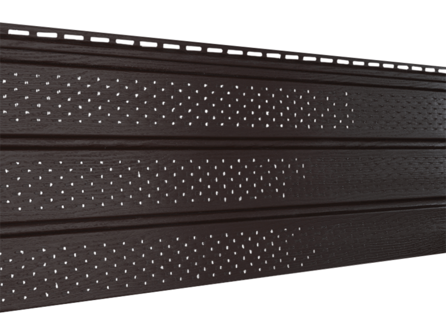 Классический софит Ю-пласт, Коричневый (с полной перфорацией) купить в Омске