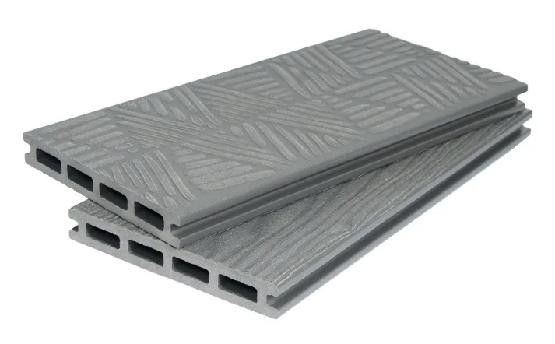 Террасная доска ДПК POLIVAN GROUP 3D+3D NEW пустотелая двухсторонняя DENPASAR Серый цвет купить в Омске