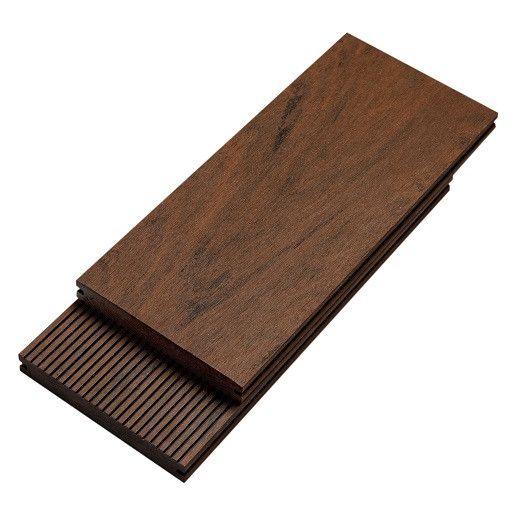 Террасная доска Bruggan Multicolor из ДПК, полнотелая, 140 мм, цвет Кедр. купить в Омске