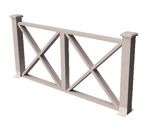 Декоративное ограждение из ДПК GRINDERDECO Тауэр в цвете выбеленый дуб купить в Омске