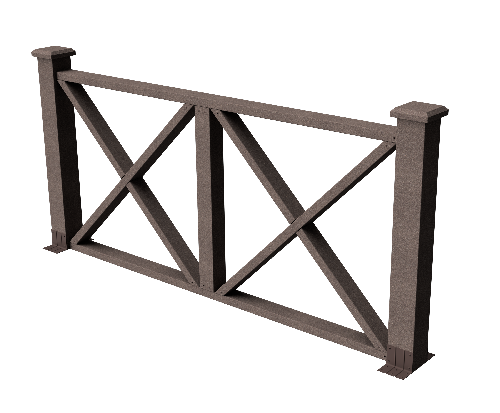 Декоративное ограждение из ДПК GRINDERDECO Тауэр в цвете венге купить в Омске